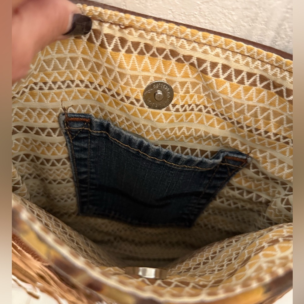 Bohemian Brown Fringe Crossbody Bag - Picture 6 of 7